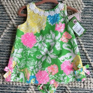Lilly Pulitzer NWT baby lilly shift w matching bloomer. Size 6/12